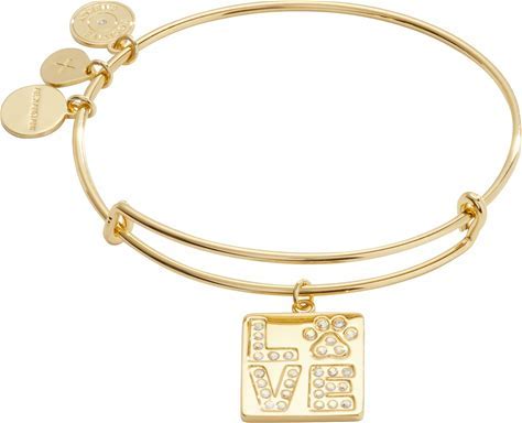 Alex and Ani Paw Print Adjustable Wire Bangle