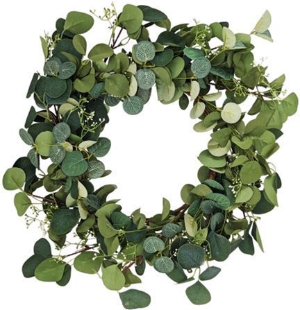 Faux Eucalyptus and White Berry Wreath